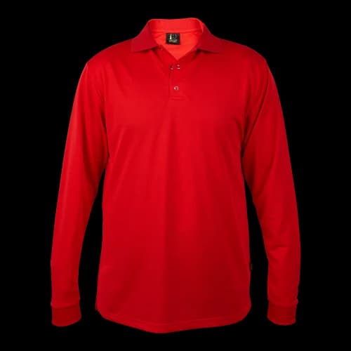 Ultimate Polo Shirt, long sleeve, in red